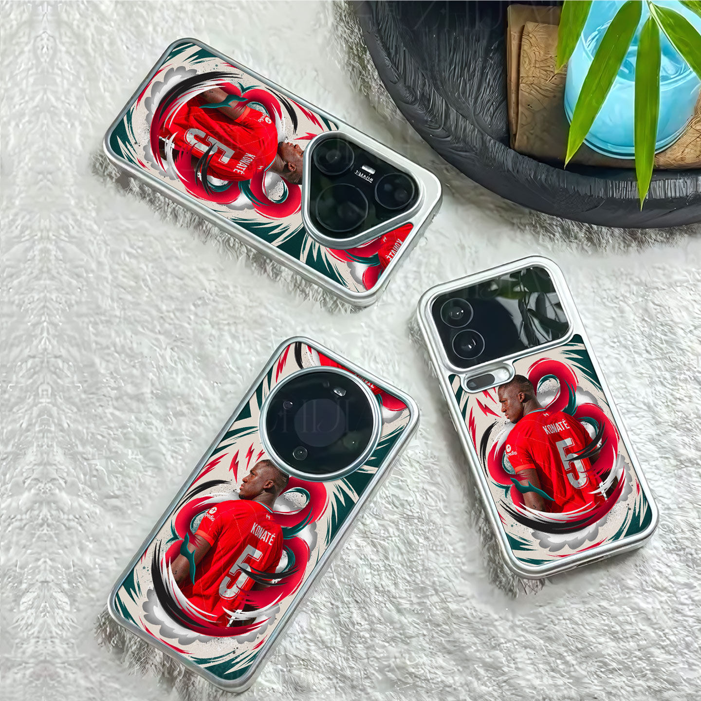科纳特5号足球磁吸磨砂黑框电镀玻璃手机壳适用苹果iphone17promax华为1加ACE6至尊版IQOO151加ACE3PROP50PRO