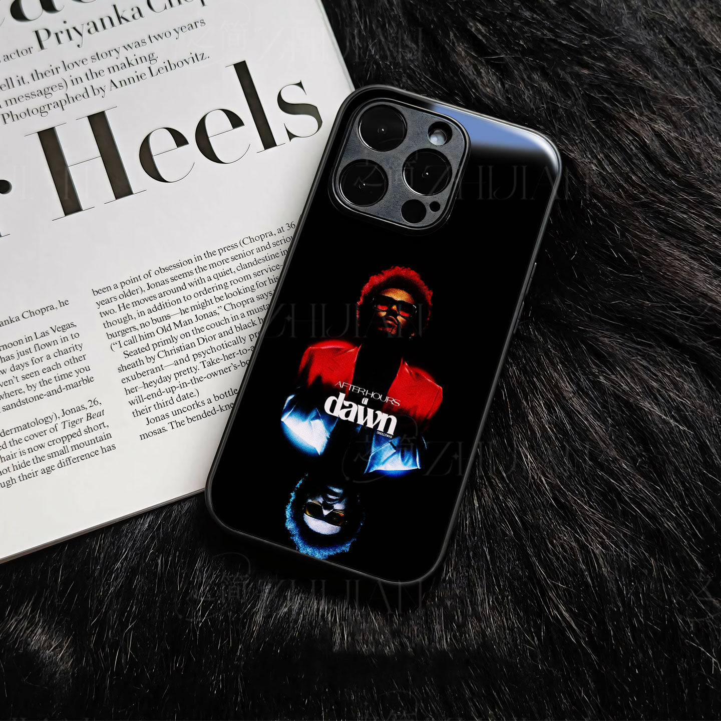 威肯专辑封面磁吸磨砂黑框电镀玻璃手机壳适用苹果iphone17promax华为荣耀300ULTRA红米K70至尊版NOVA8SEOPPO