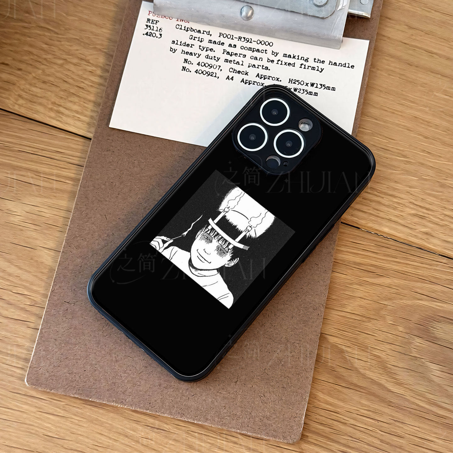 伊藤润二烛火磁吸磨砂黑框电镀玻璃手机壳适用苹果iphone17promax华为VIVOY300PRO1加13T荣耀80PRO小米14PRO