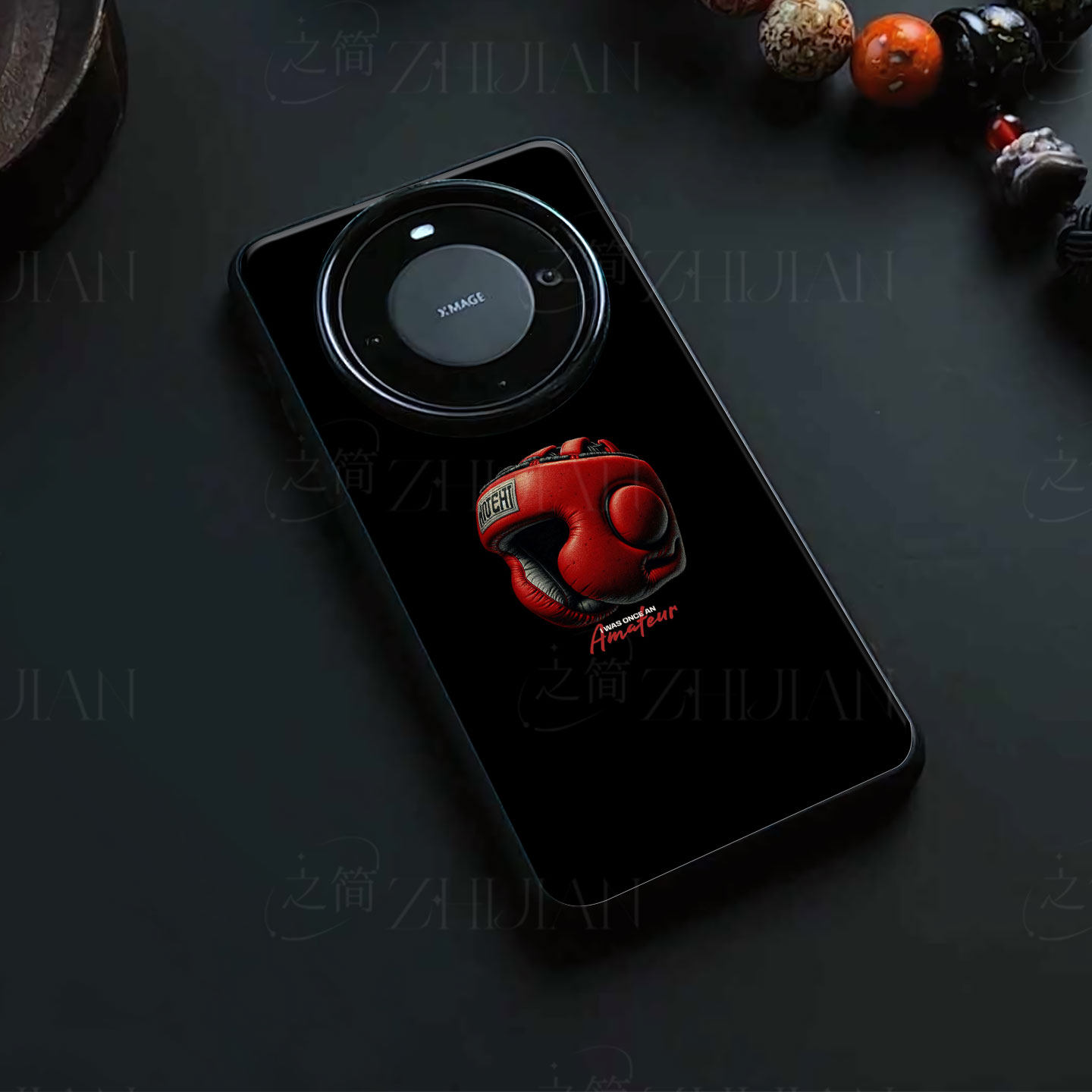 红色拳击护头磁吸磨砂黑框电镀玻璃手机壳适用苹果iphone17promax华为VIVOX100SPRO荣耀MAGIC8PROIQOO12PROOP