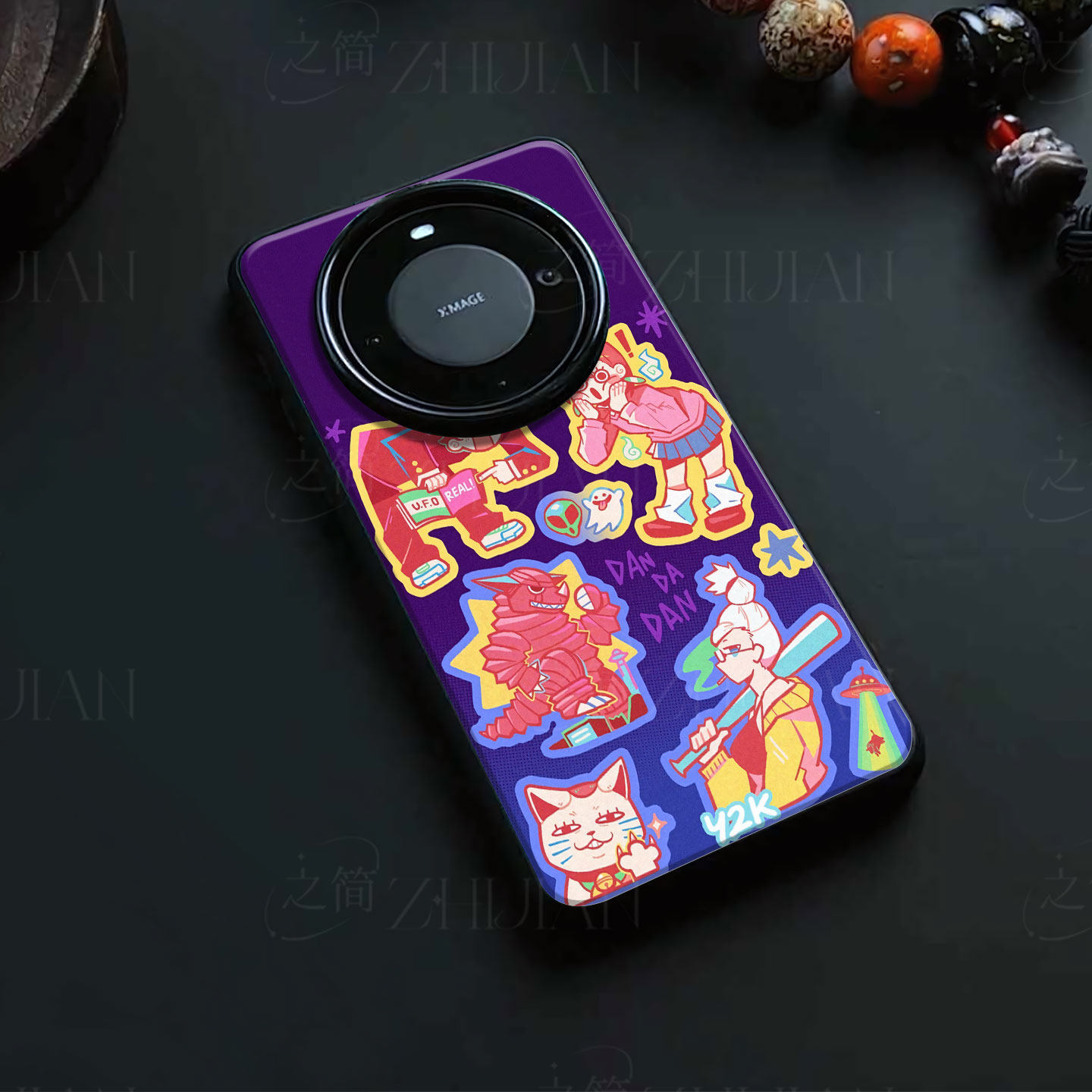 当哒当贴纸集磁吸磨砂黑框电镀玻璃手机壳适用苹果iphone17promax华为红米NOTE14PROPLUS小米12PROVIVOX300SO