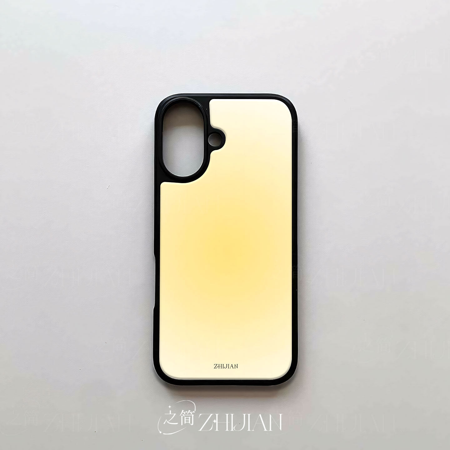 之简ZHIJIAN《暖黄渐变》电镀玻璃磨砂手机壳新款小众不撞壳适用苹果17promax华为MATE60PROPLUS华为PURA70UL