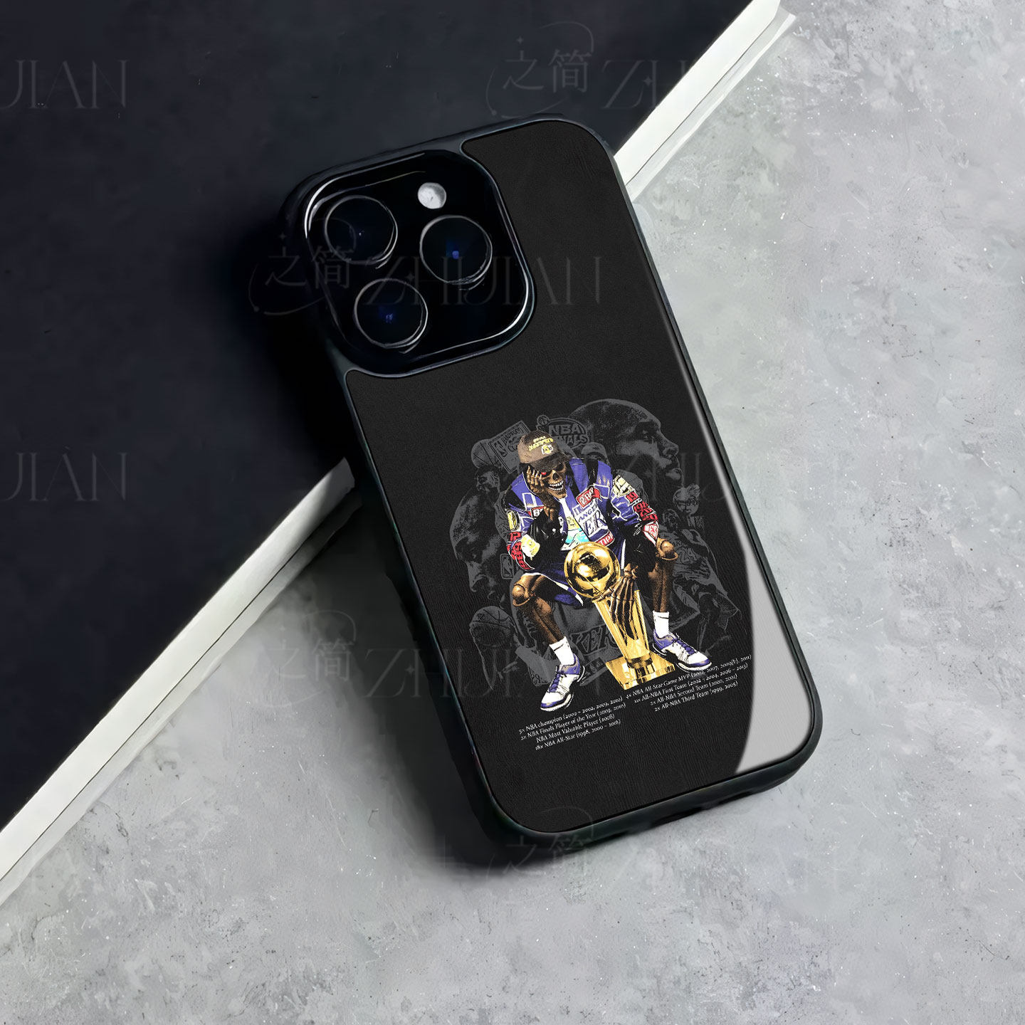 科比湖人冠军磁吸磨砂黑框电镀玻璃手机壳适用苹果iphone17promax华为MATE30PRONOVA11SEIQOO15小米14PRO