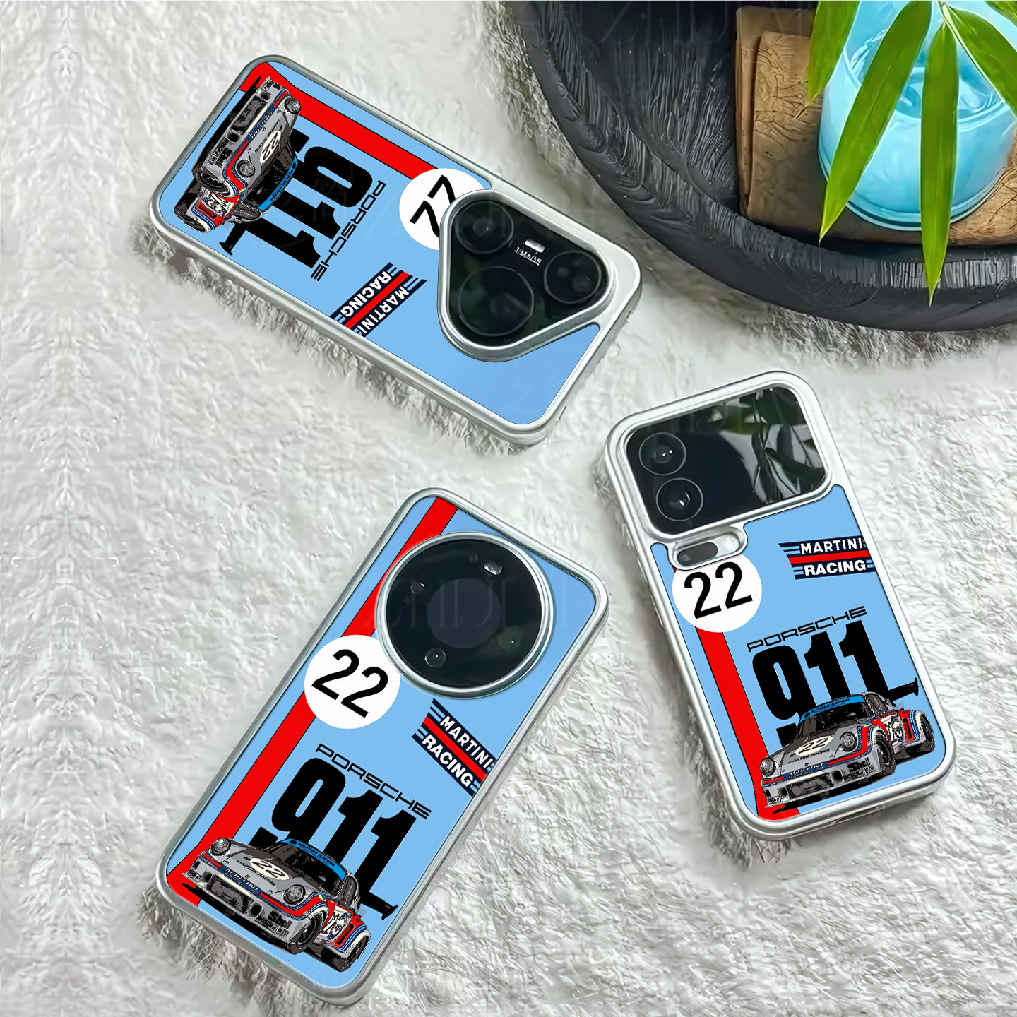 保时捷911赛车磁吸磨砂黑框电镀玻璃手机壳适用苹果iphone17promax华为VIVOX70PRO荣耀70PRO荣耀60SE荣耀X50I