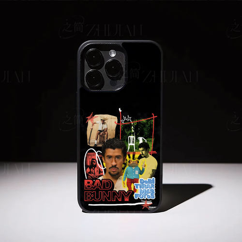 坏痞兔拼贴磁吸磨砂黑框电镀玻璃手机壳适用苹果iphone17promax华为小米13ULTRA荣耀70PRONOVA12PRO荣耀200Pr