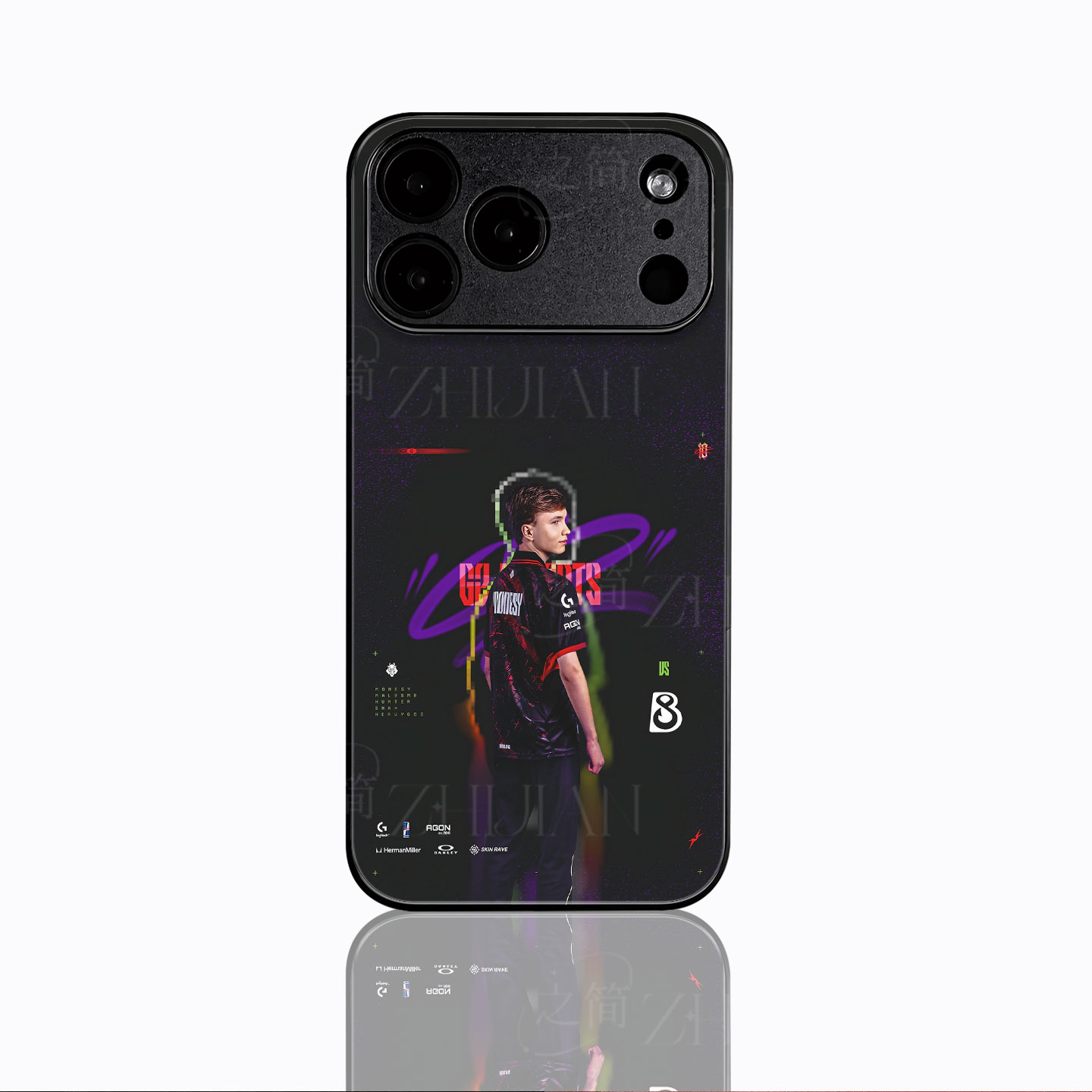 monesyG2磁吸磨砂黑框电镀玻璃手机壳适用苹果iphone17promax华为红米NOTE12TURBOOPPORENO14PRO小米CIVI4PRO