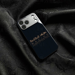 红牛F1队徽磁吸磨砂黑框电镀玻璃手机壳适用苹果iphone17promax华为PLus16/15/14NOVA9SEMATE40PROPLUS1加ACE