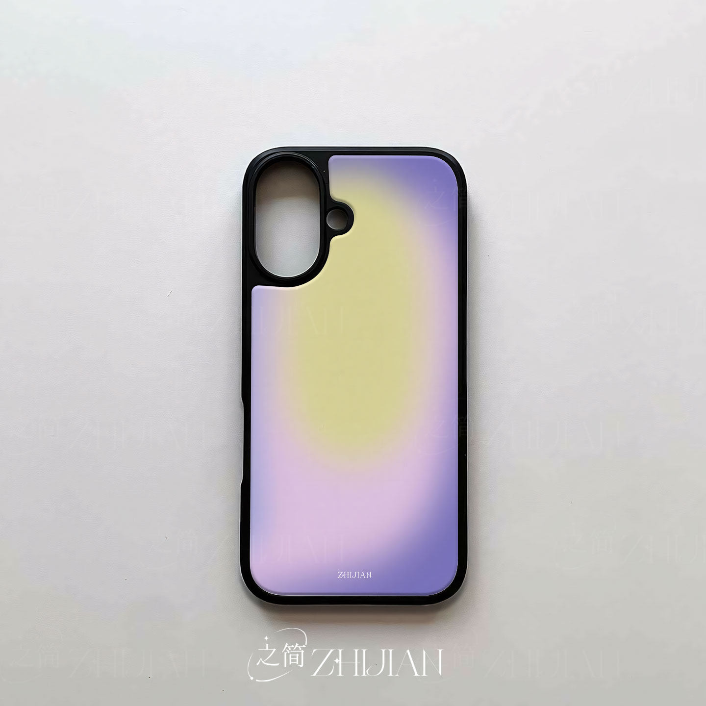 之简ZHIJIAN《柔和渐变》电镀玻璃磨砂手机壳新款小众不撞壳适用苹果17promax华为MATE60PROPLUS华为MATE70PR