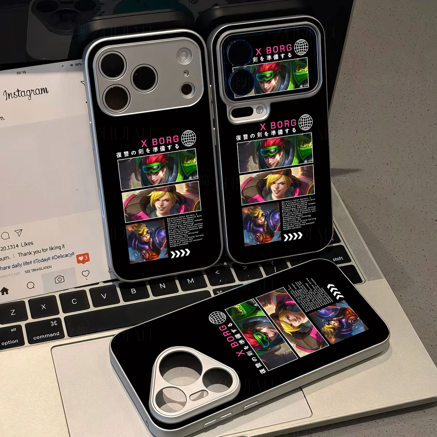 X博格磁吸磨砂黑框电镀玻璃手机壳适用苹果iphone17promax华为OPPOFINDX6PRO荣耀400PROIQOONEO10PROPLUSNOVA