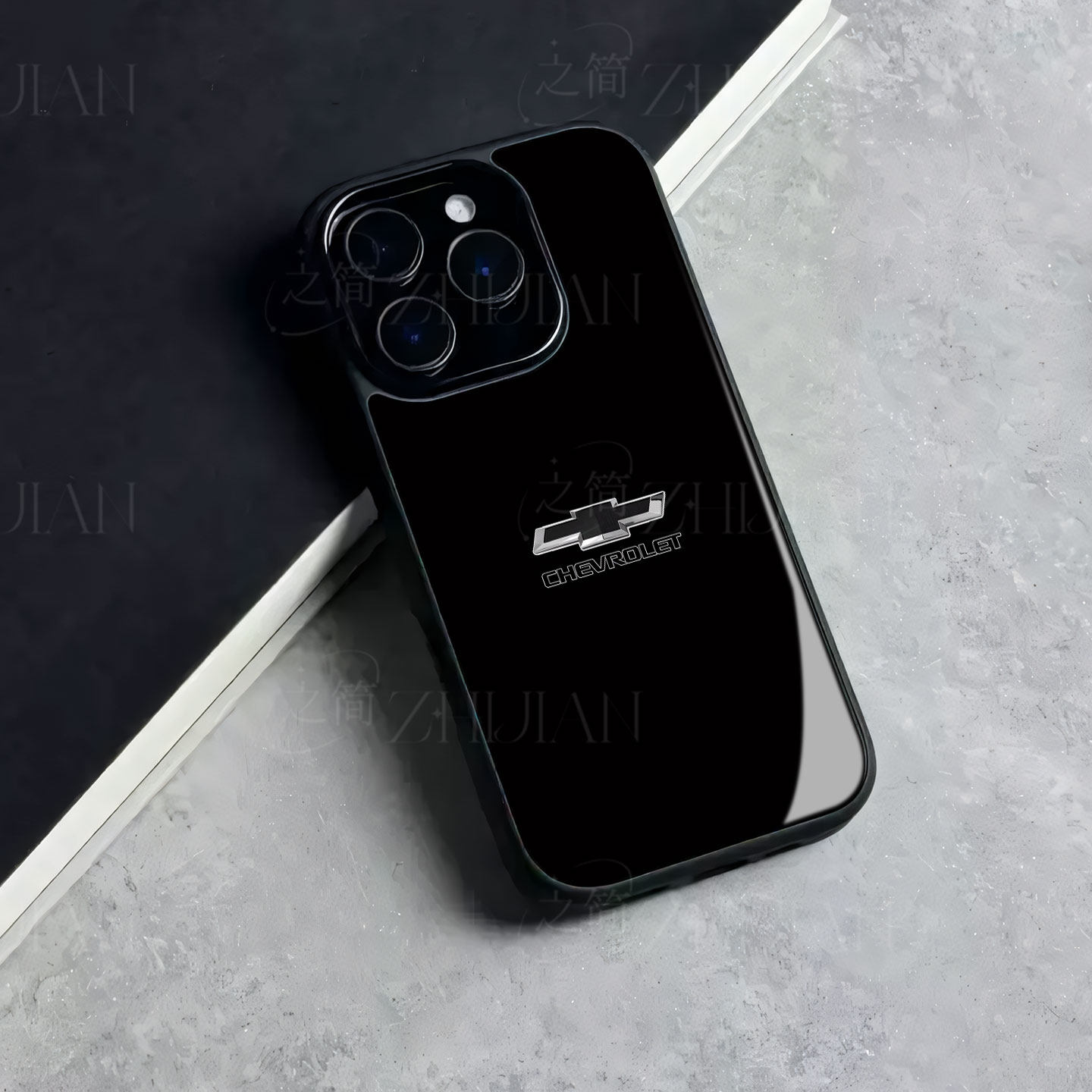 雪佛兰车标磁吸磨砂黑框电镀玻璃手机壳适用苹果iphone17promax华为红米K80至尊版荣耀70PROOPPOFINDX8SPLUSI