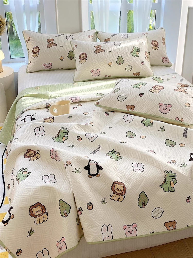 定制榻榻米床盖纯棉2023新款单人双面学生宿舍专用床单全棉三件套