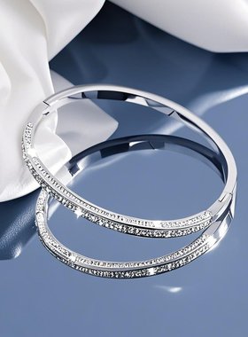 网红高级感细款排钻手镯