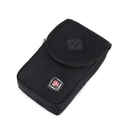 瑞士军刀腰包男多功能手机包穿皮带7寸男士防水帆布运动小腰包潮