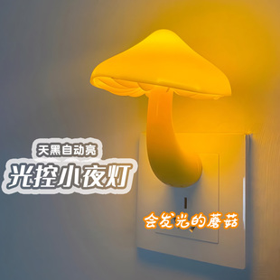 LED插电小夜灯光控感应节能护眼新款创意床头卧室睡眠灯婴儿喂奶