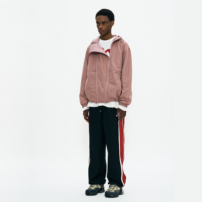 宽松尼龙宽松连帽拉链外套夹克