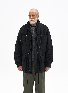 复古经典IECS绗缝夹克 韩国正品PARTIMENTO 宽松保暖抽绳收腰外套