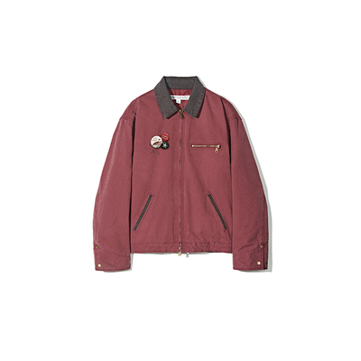 水洗复古巴恩风喷绘加工外套