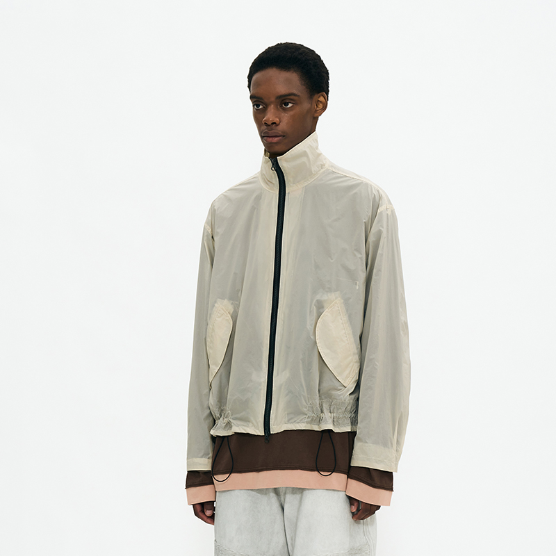 翻领春秋宽松尼龙夹克