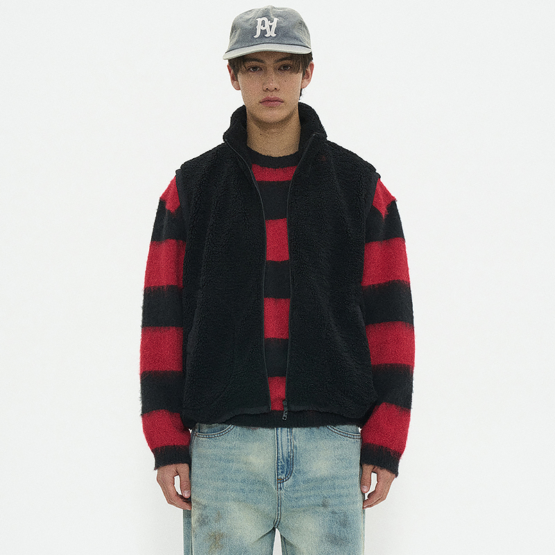 柔软舒适百搭拉链背心