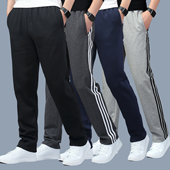 直筒春夏季 男士 运动裤 子男装 休闲裤 长裤 加绒松紧卫裤 薄款 宽松大码