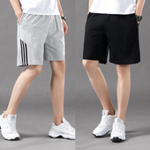 男短裤 夏季 新款 运动裤 棉料透气纯色百搭针织休闲跑步篮球五分裤 子