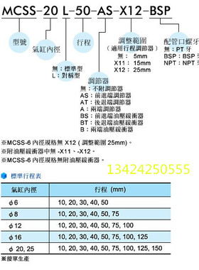 MCSS-8L-10/20/30/40/50/75-A-X11 Mindman 台湾金器滑台气缸