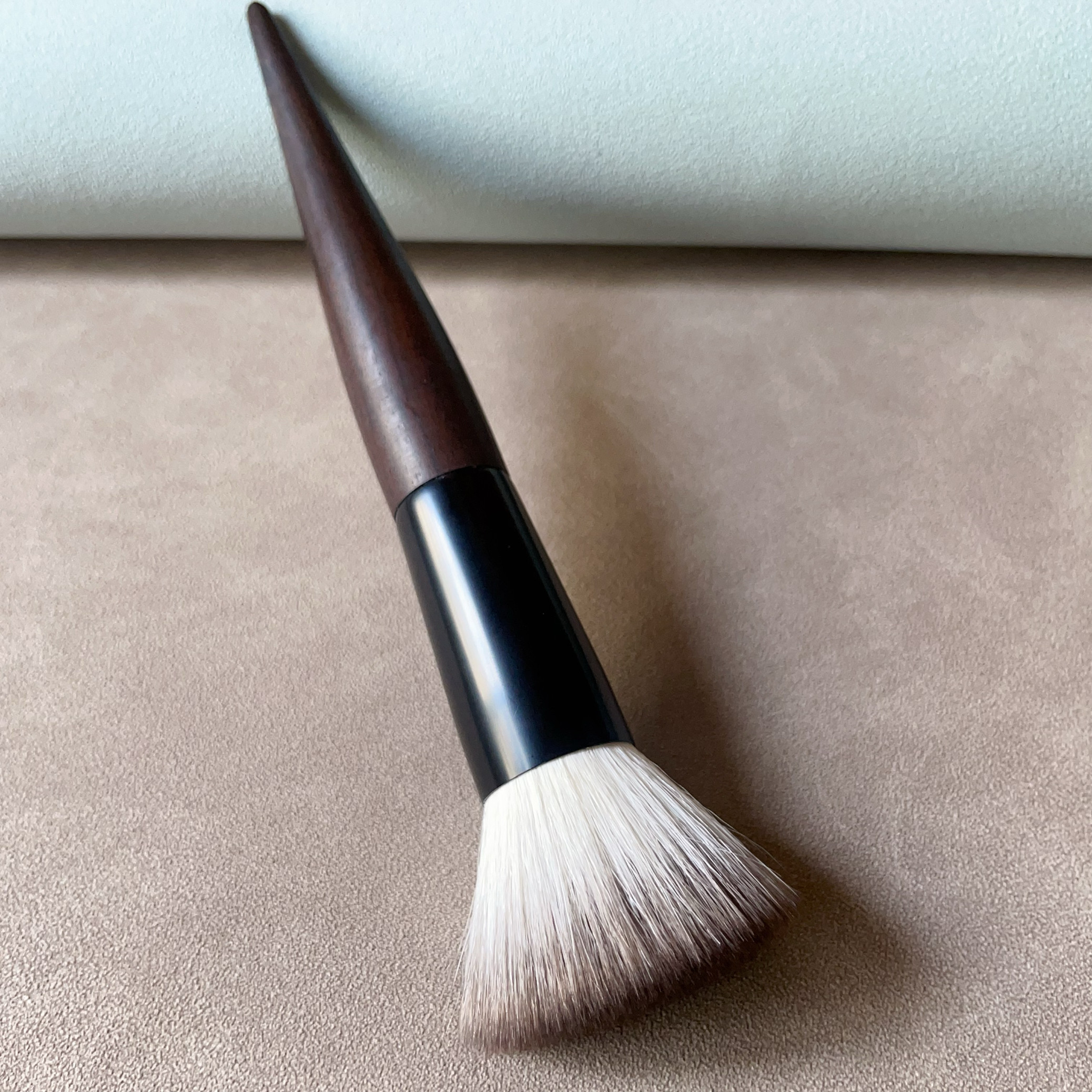 定制雪狐毛平头粉饼刷蜜粉刷大拯救大白饼取粉困难刷面大好取粉