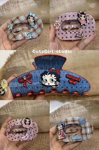Cutegirl studio韩国自制发夹小满小玉甜酷抓夹 大号鸭嘴夹盘发夹