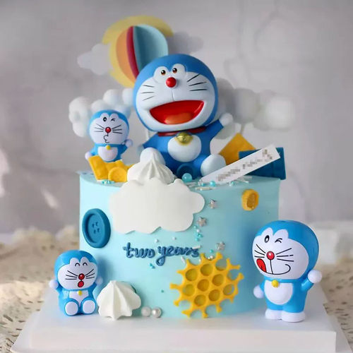 机器猫蓝胖子摇头生日蛋糕插件
