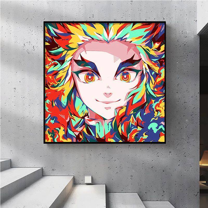 鬼灭之刃九柱挂画装饰画二次元