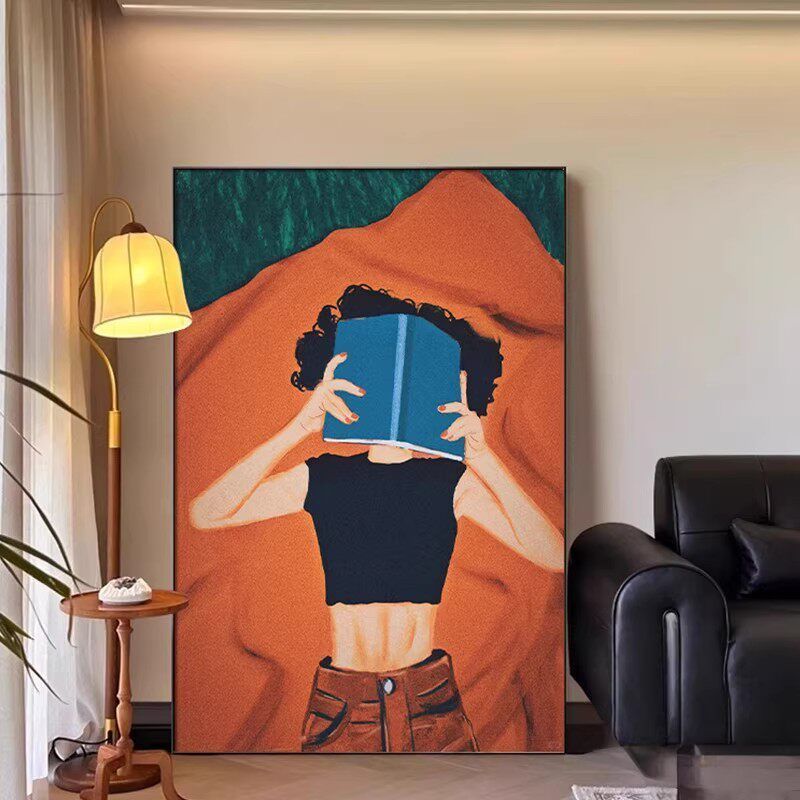 爱读书中古风小众艺术客厅装饰画