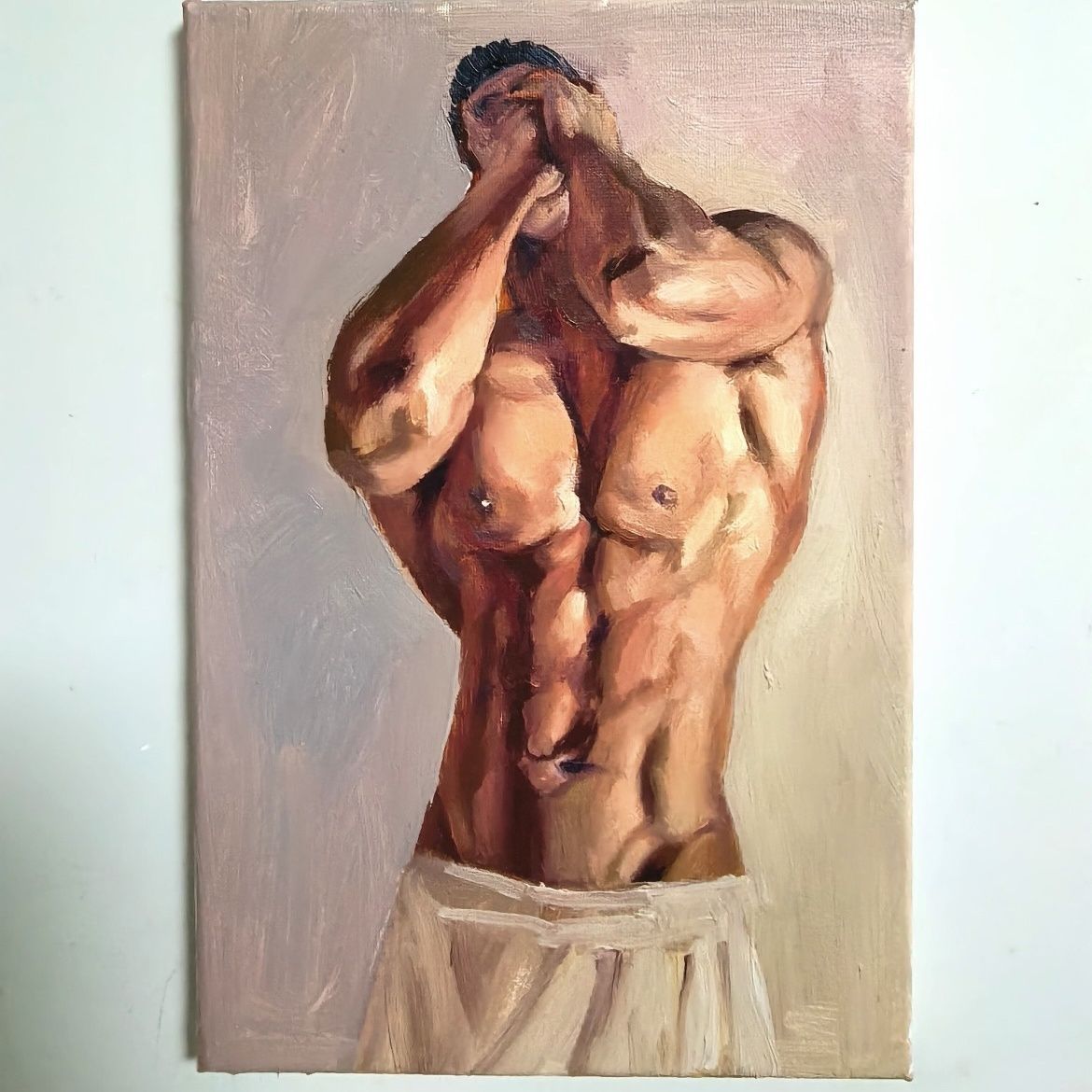 肌肉男健身写真男体艺术装饰画