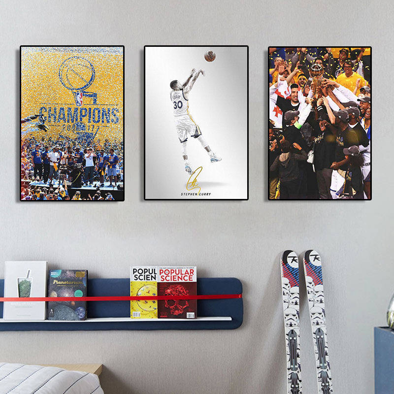 NBA球星库里装饰画金州勇士队