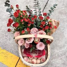 鸡蛋花篮手提月子鸡蛋花篮diy月子花篮材料包月子鲜花鸡蛋花篮