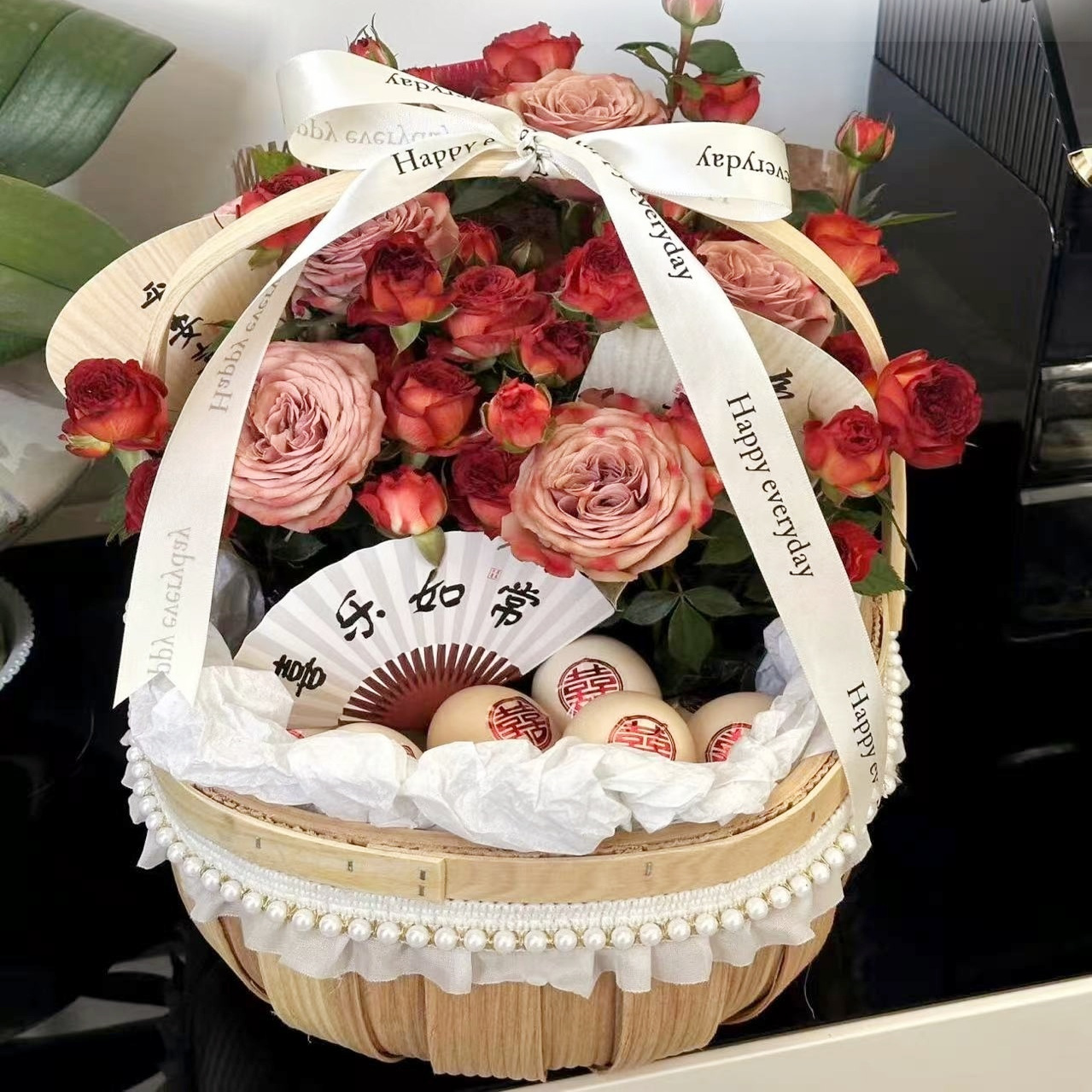 花束产妇月子鸡蛋花篮鲜花手工