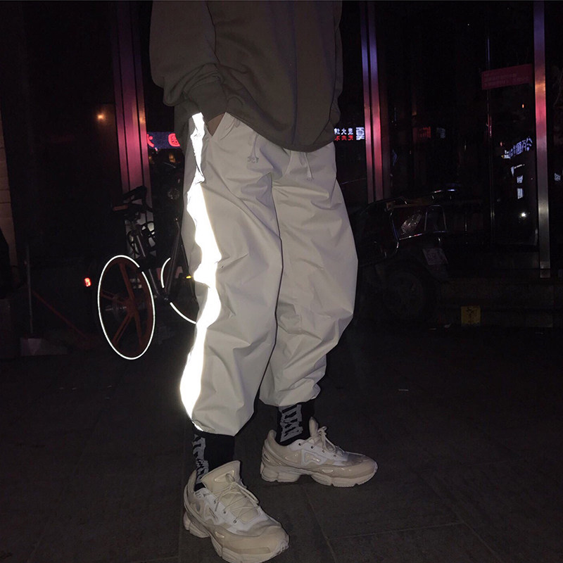 WEAPONS反光3M複古運動春秋男女嘻哈ins超火的國潮牌休閑束腳褲子在類目 男裝, 休閒褲中 - 來自Buy2taobao.com提供專業的淘寶代購服務