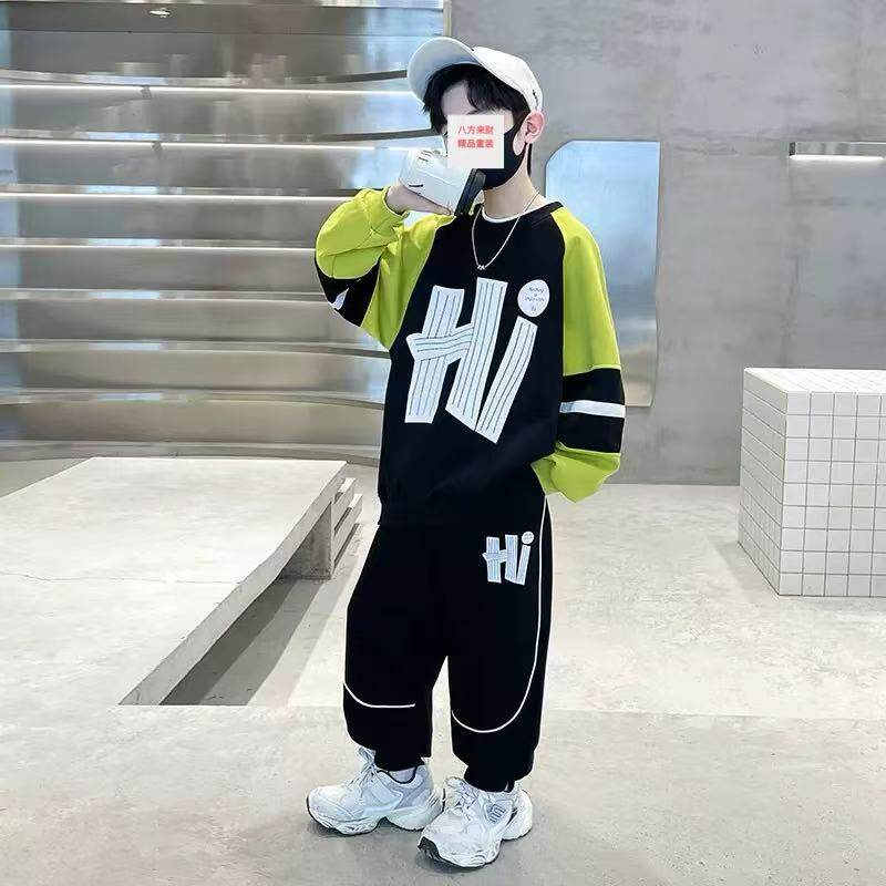 童装儿童春秋套装2026新款男孩长袖卫衣中大男童运动酷帅气两件套