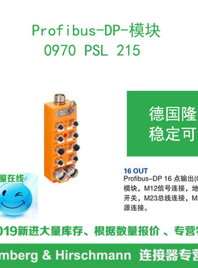 lumberg德国隆堡 0970 PSL 215 Profibus-DP 16点输出数字量模块