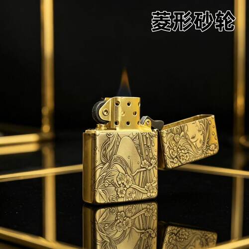 千火花1937黄铜煤油打火机防风