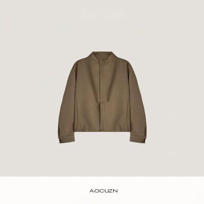 NOKO ATOLL 极简廓形 免打理暗门襟小立领短宽夹克