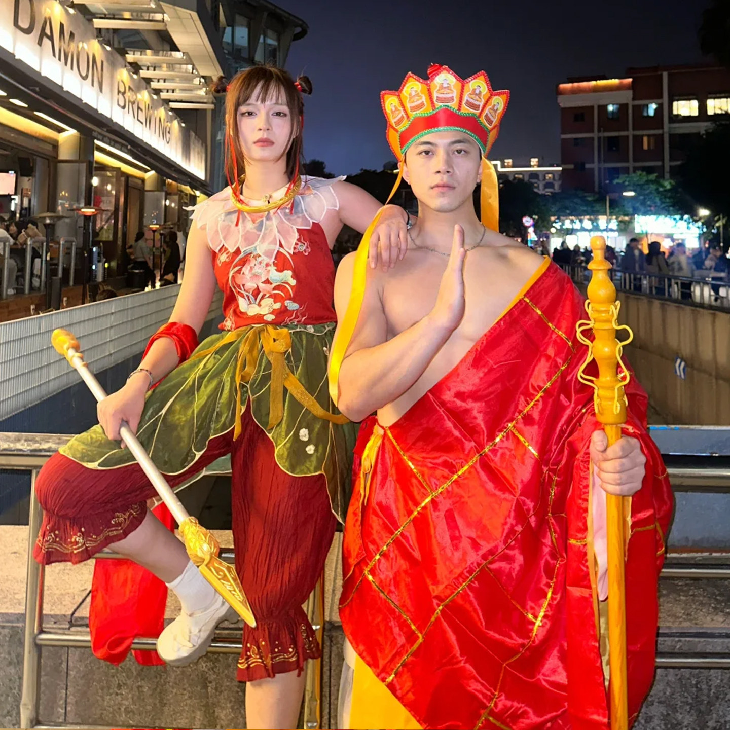 唐三葬！万圣节cos服装成人唐僧西游记穿搭套装衣服金蝉子佛祖袍