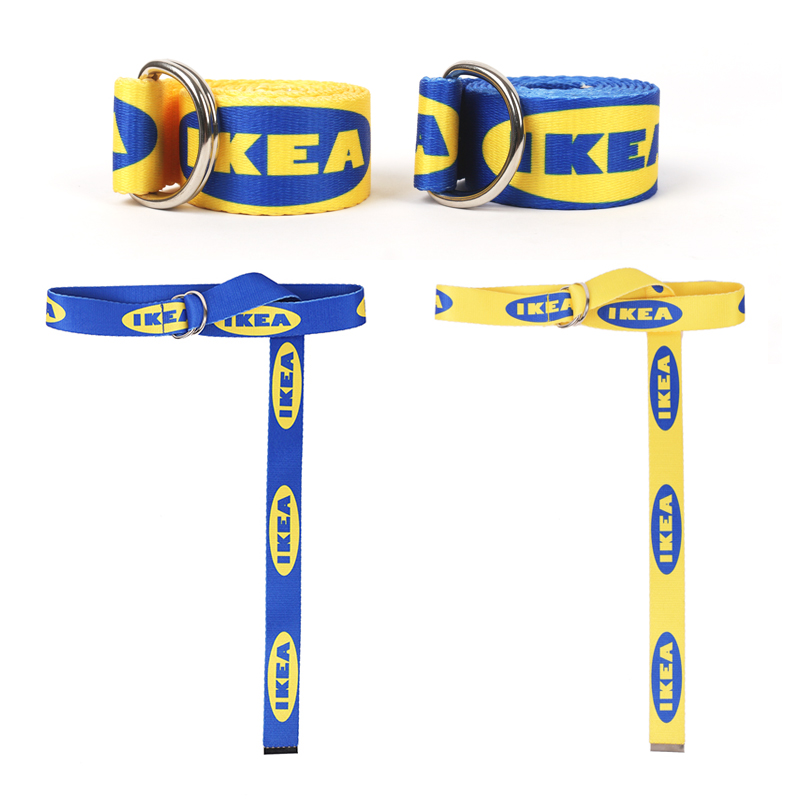 IKEA BELTÒ˼ÒÓ¡»¨º«¹ú¶¨ÖÆÑü´øË«»·¿Û³¬³¤Æ¤´ø·«²¼Çé³±Á÷ÄÐÅ®