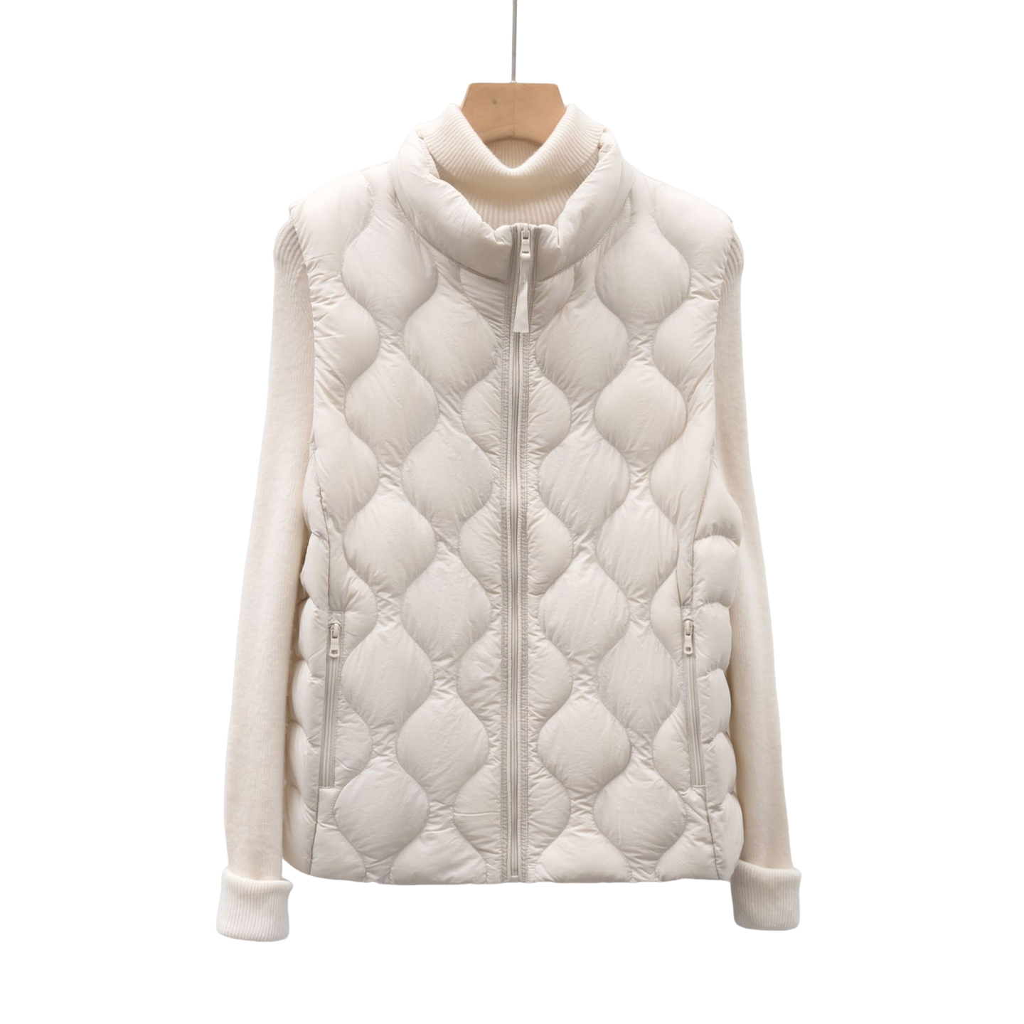 女士轻薄短款立领羽绒马甲