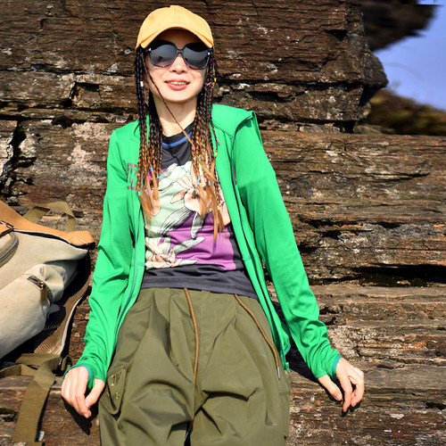 北京森林户外印花速干开衫外套