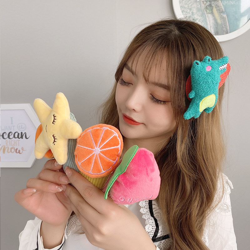少女化妆洗脸发夹后脑勺大号趣味发饰