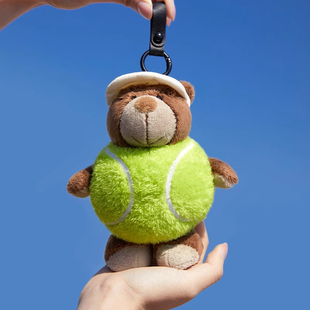 新款 BMW宝马钥匙扣BAVA小熊公仔网球毛绒玩具玩偶挂饰挂件4s礼品