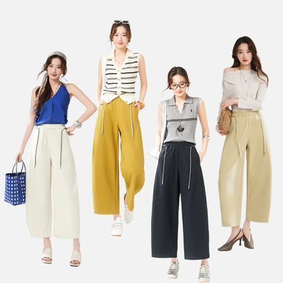 露露酱NN~ 「钛金棉气球裤」D315新款百搭九分裤气球裤钛金棉直筒