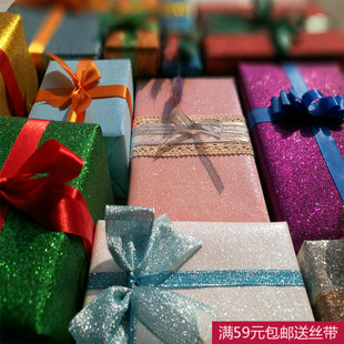 礼品包装纸圣诞礼品纸格丽特金葱纸玫瑰花DIY手工制作艺术闪光纸