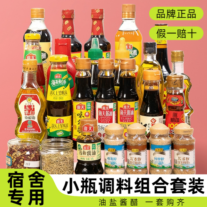 宿舍小瓶调料组合套装旅行便携一人食迷你油盐酱醋调料品全套海天