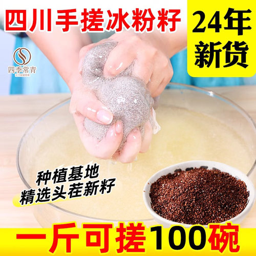 新货四川手搓冰粉籽商用仔非特级冰子摆摊专用材料配料全套手工凉